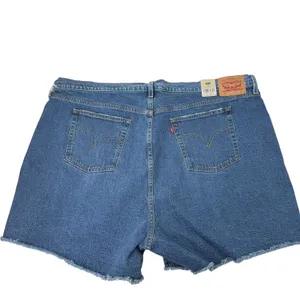 New Levi’s 501 Original High Rise Raw Hem Button Fly Denim Shorts Size 24W thumbnail 4