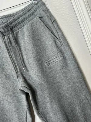 Puma Mens Gray Jogger Sweatpants Size L Y2K Minimal Streetwear Lounge thumbnail 3