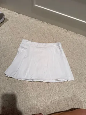 Motel Rocks White Pleated Jean Skirt thumbnail 4