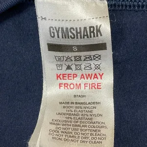 Gymshark Everyday Seamless Blue Racerback Workout Sports Bra Crop Tank Top Sz S thumbnail 4
