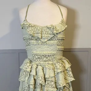 Cider Lace Ruffle Detail Asymmetric Mini Dress thumbnail 2
