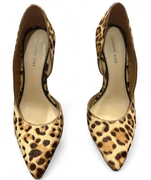 Gianni Bini Leopard Haircalf Stiletto‎ Heels 6.5 Y2K thumbnail 1