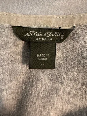 Women’s Eddie Bauer Heather Gray Full Zip Outdoor Cozy Teddy Fleece Jacket Sz XL thumbnail 5