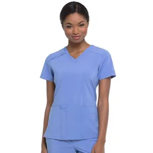 Dickies EDS Essentials Women's V-Neck Ciel Sz XXS Top thumbnail 2