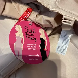 SPANX suit your fancy removable straps mid thigh bodysuit thumbnail 3