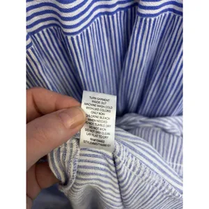 Cactus + Pearl XXL Blue White Striped Smocked Maxi Dress Rayon Boho Casual Coast thumbnail 7