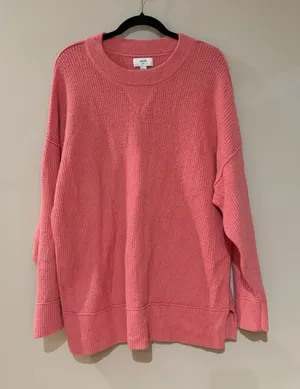 Aerie Pink Knit Oversized Sweater thumbnail 1
