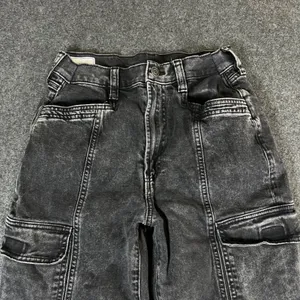 Gap Womens Cargo Jeans Washed Black High Rise Straight Leg Utility Pants 27 4S thumbnail 8