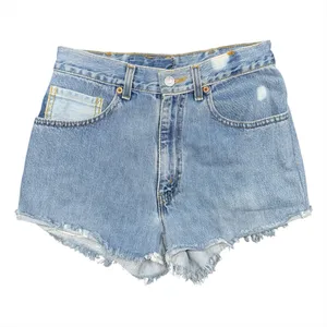 Vintage Reworked Levi’s High Rise Cut Off Denim Shorts Women’s 26 Light Wash thumbnail 2