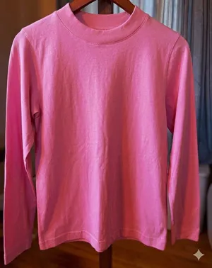Woolrich Women’s XL Pink Solid Knit Pullover Sweater Crew Neck Long Sleeve thumbnail 1