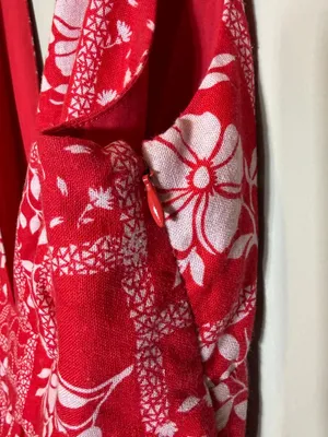 House of Harlow 1960 Linen Bandana Print Mini Dress Women Medium Red Bow Revolve thumbnail 10