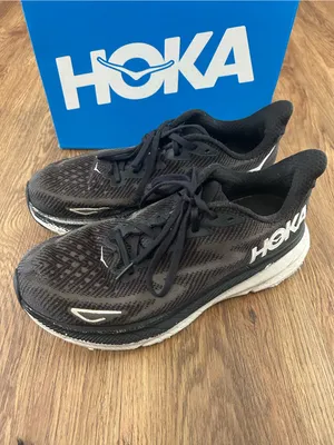 HOKA Clifton black athletic training running shoes sneakers women’s 9 Preowned thumbnail 2