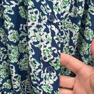 Like New Anthro Maeve Floral Button Front Self Tie Dress Size Medium thumbnail 5