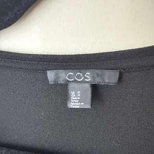 COS Black Oversized Knit Long Sleeve Tunic Top SZ‎ Medium Stretch Minimal Luxury thumbnail 7