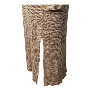 ASOS Design Space Dye‎ Knit Maxi Dress Women Size 14 Brown Long Sleeve Side Slit thumbnail 10