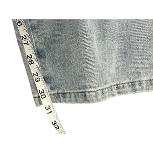 The Post Strapless Denim Jumpsuit S Light Wash Button Front Wide Leg‎ Y2K thumbnail 10