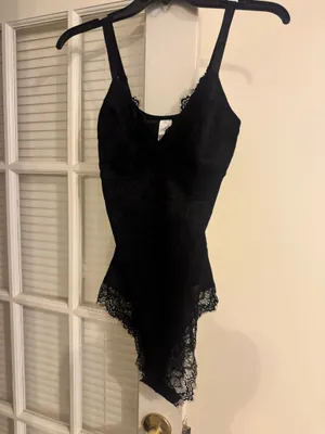 Lace Bodyshaper Bodysuit Black Size M thumbnail 4