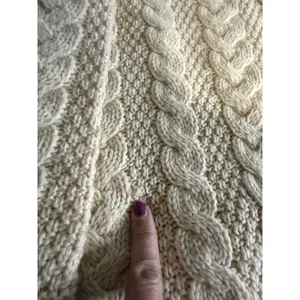 Aran Crafts Women's Sz S Cream Hooded Cardigan 100% Merino Wool Ireland thumbnail 7
