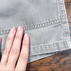 vintage • J Crew button fly shorts cargo faded green high rise twill stone wash thumbnail 6