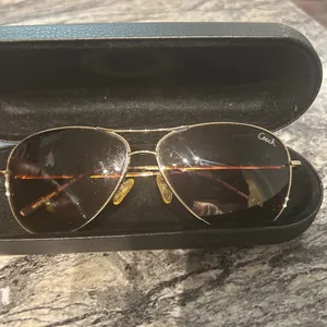 Coach Gold Frame Sunglasses with Brown Lenses lens has scratches price reflected thumbnail 10