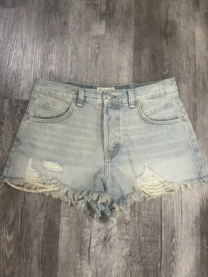 FREE PEOPLE NWOT We The Free Now Or Never Denim Shorts / Well Worn thumbnail 8