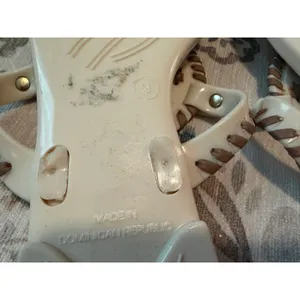 Jack Rogers Georgica Jelly Sandals Bone White Truffle Brown Thong Flip Flop Sz 9 thumbnail 6