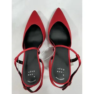 Womans New A New Day Rose Mary Slip On Stiletto Dress Shoes Size 9 Red thumbnail 5