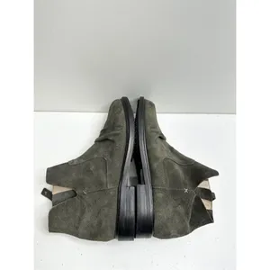 Kelsi Dagger Boots Women Size 5 Olive‎ Suede Latch Ruched Ankle Booties NEW thumbnail 6