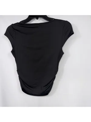 SHEIN Black Scoop Neck Fitted Top Size Small thumbnail 7