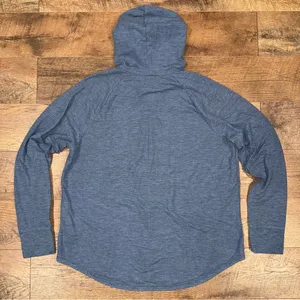 The North Face Women's Heathered Blue Hooded Long Sleeve T-shirt thumbnail 6