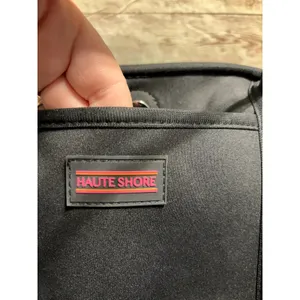 Haute Shore Greyson Neoprene Tote Bag Stripe Black Shoulder thumbnail 8