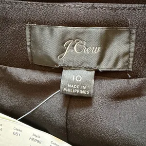 J. Crew Black Crepe Wrap Dress Tie Waist Size 10 Minimalist Classic Professional thumbnail 7