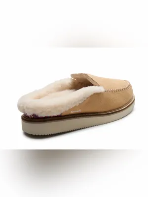 Sanuk Women's Tan Canvas Shearling-Lined Mules Size 6 thumbnail 3