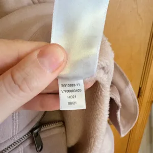 Athleta Cozy Karma Side Zip Funnel‎ Neck Sweatshirt Taupe M thumbnail 4