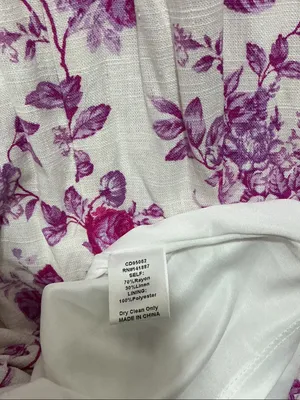 TCEC White Mini Dress with Pink Floral Print thumbnail 7
