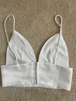 Revolve Gene Satin Top in White thumbnail 7