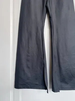 Offline by Aerie • The Hugger Coated Crop Slit Flare Legging 7/8 ankle black thumbnail 10