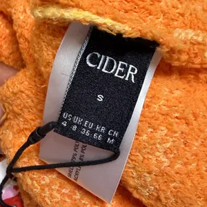 Cider Orange Yellow Swirl Fuzzy Knit Cropped Sweater Small Retro Pullover thumbnail 6