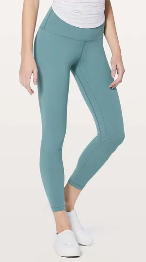Lululemon Align Pant Ribbed 25" Mystic Green Blue Size 8 Yoga Gym thumbnail 1
