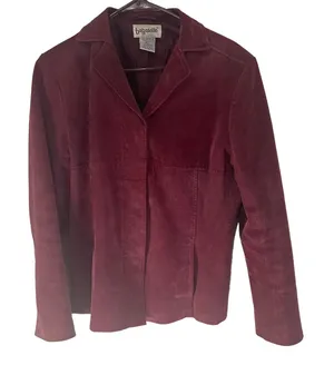 Bagatelle‎ Women's Size Large Vintage 90s Red Leather Bomber Jacket thumbnail 1
