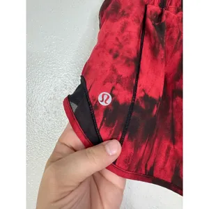 Lululemon Hotty Hot Short II 2.5 Game Day Red Black Multi Running Shorts Size 4 thumbnail 6