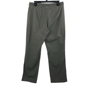 LL Bean Women’s Green Pants with Belt straight leg size 12 thumbnail 2