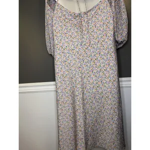 ASTR The Label Dress Womens Medium Blue Floral Cutout Maxi Long Sleeve Boho thumbnail 9