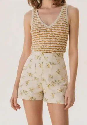 SÉZANE Kenny Cotton Shorts, Small Flowers, FR40/US8 thumbnail 1