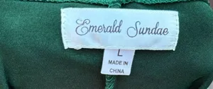 Emerald Sundae Satin Mini Dress Size L Green Ruched Bodycon thumbnail 4
