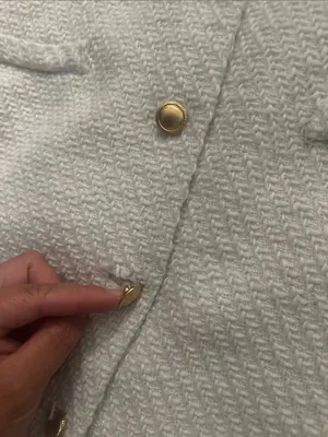 Bebop cream tweed vest mini dress with gold buttons size XL thumbnail 8