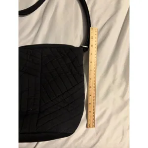 Vera Bradley Crossbody Bag Quilted Microfiber Black Geometric Minimalist thumbnail 5
