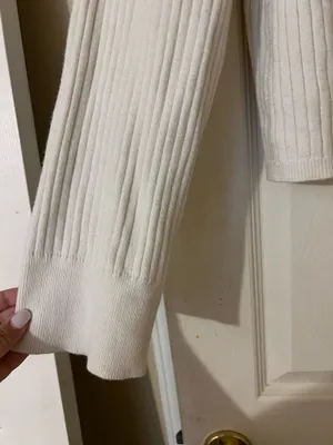 VS Pink ribbed tie up sweater thumbnail 2