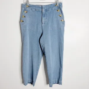 Talbots Sailor Jean Mystic Wash Blue 10P Preppy Minimalist Coastal‎ Grandma thumbnail 2
