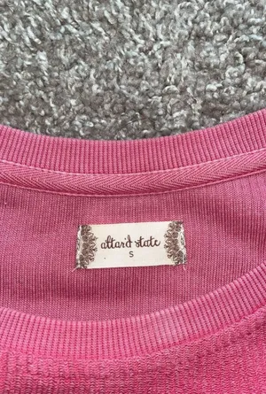Altar'd State Pink Smiley Face Sweatshirt thumbnail 2